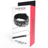 Darkness - Collier En Cuir De Haute Qualité Avec Laisse